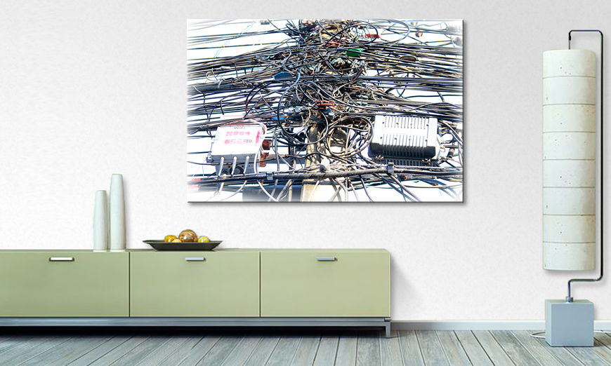 The modern art print Cable Chaos