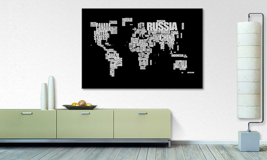 The modern art print Worldmap 14