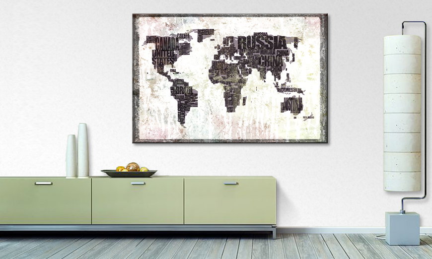 The modern art print Worldmap 17