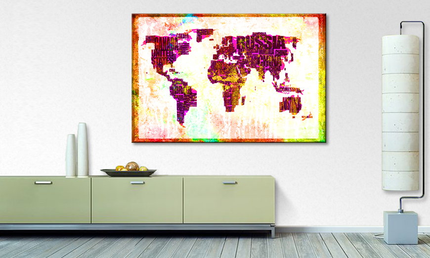 The modern art print Worldmap 3