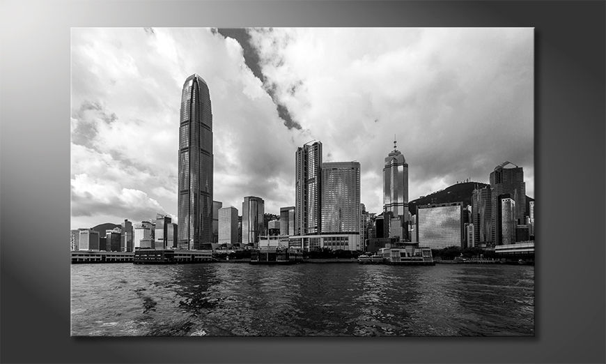 The print Hongkong Skyline
