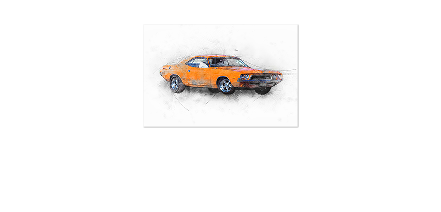 The-Poster-Orange-Muscle-Car