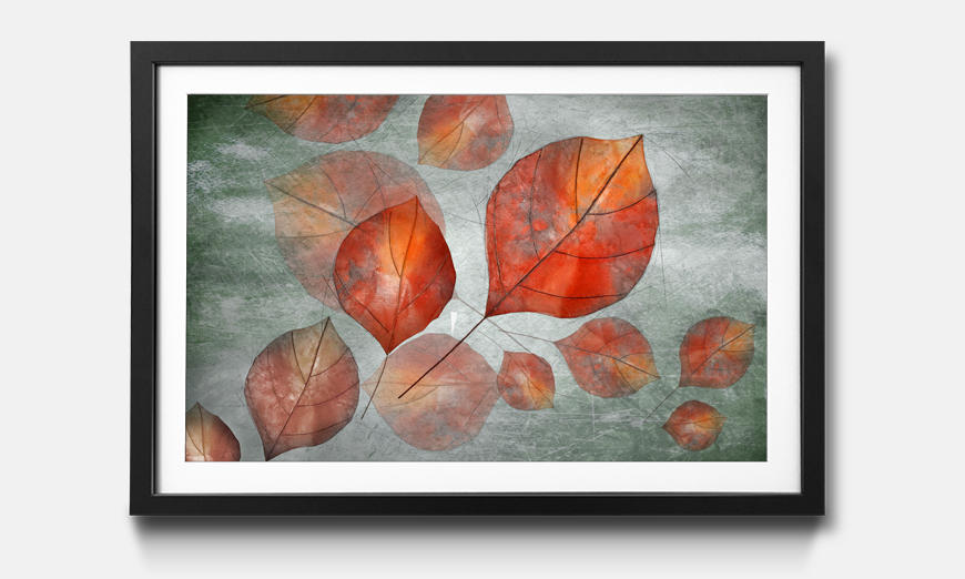 Framed art print Flying Leaves
