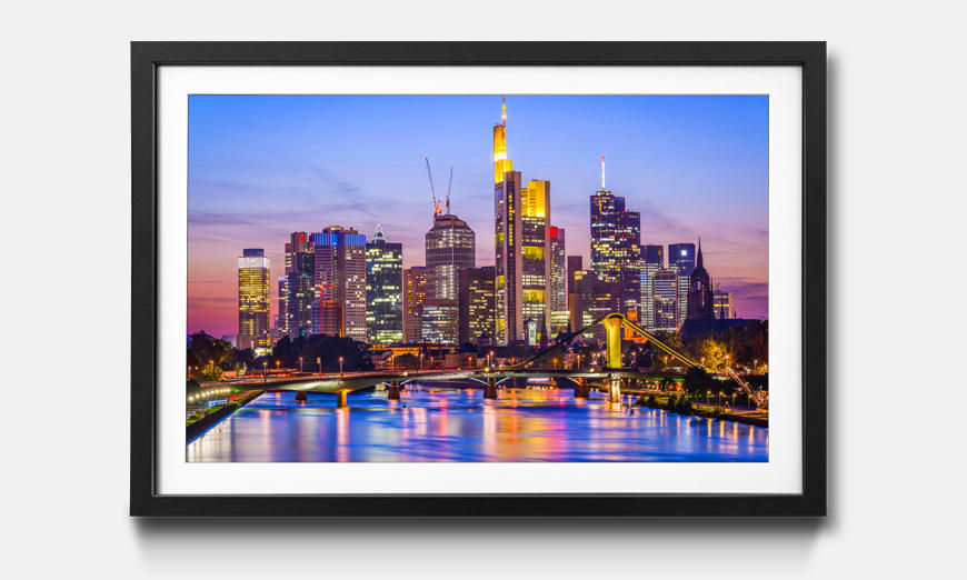 Framed art print Frankfurt Skyline