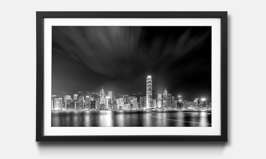 Framed art print Hong Kong at Night