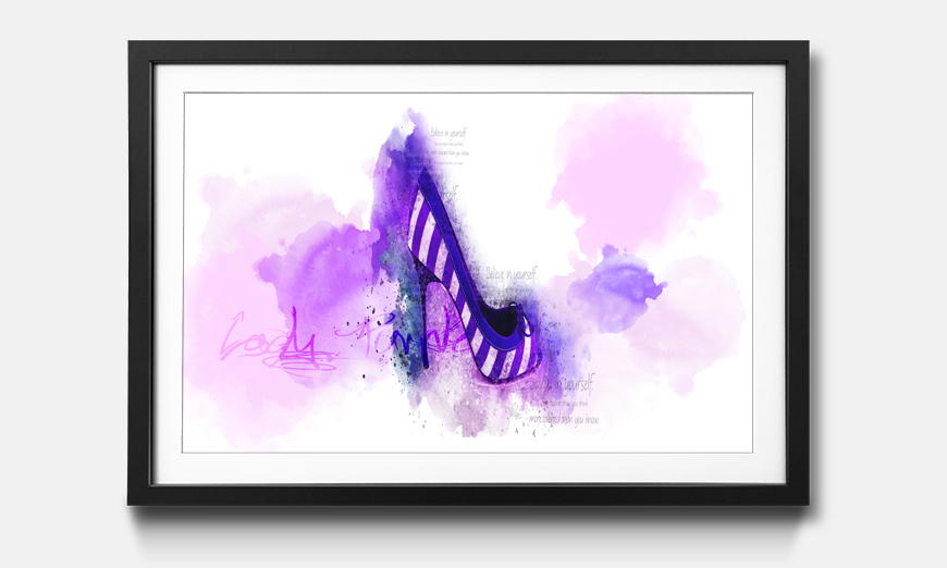 Framed art print Lady Purple
