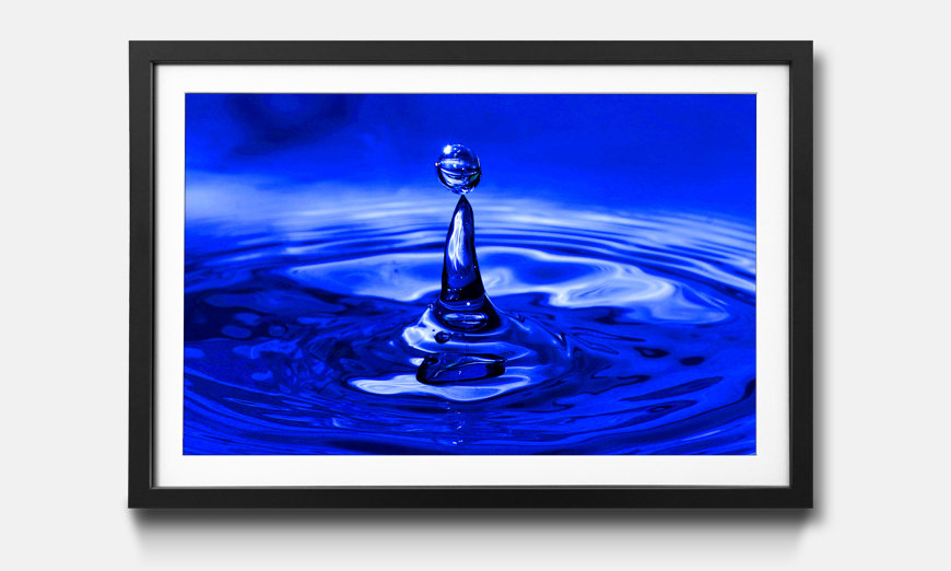 Framed picture Blue Drop