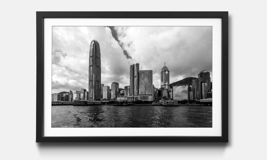 Framed wall art Hong Kong Skyline