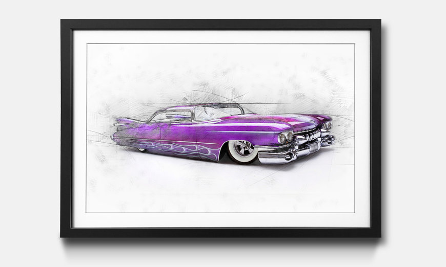 Framed wall art Pinky Cadillac