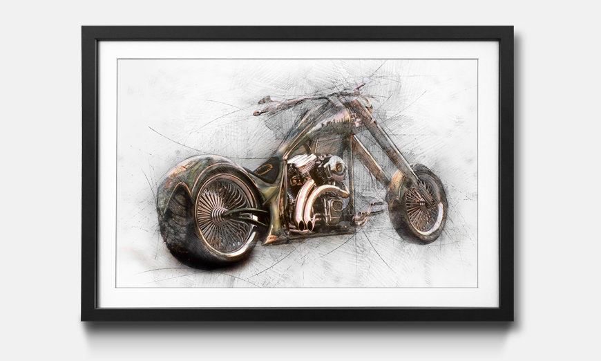 The framed art print Bad Bike