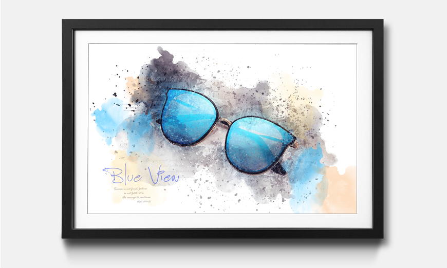 The framed art print Blue View