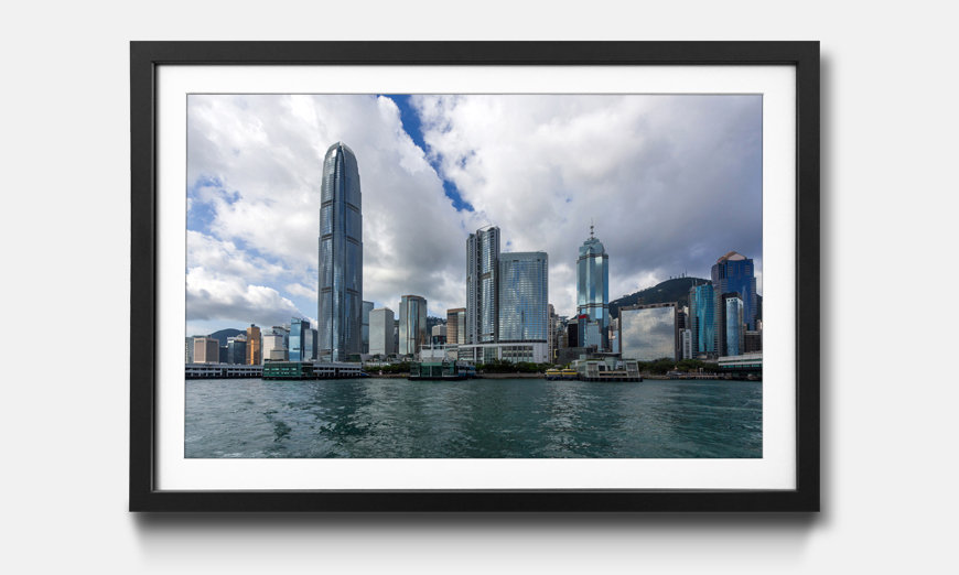 The framed art print Hong Kong Skyline