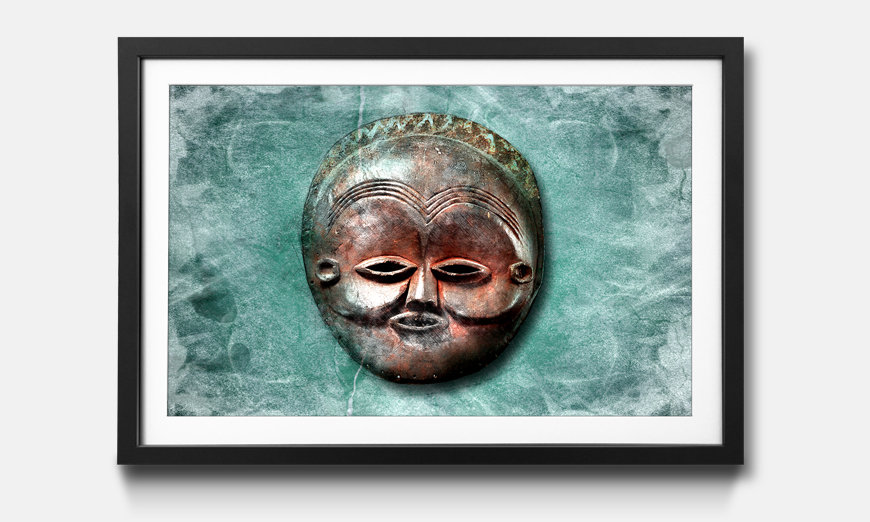 The framed art print Luna Face