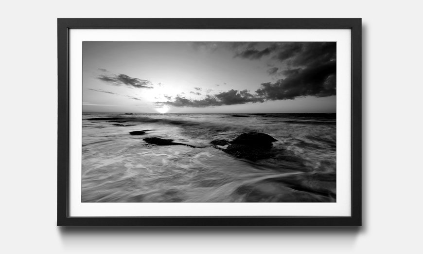The framed art print Ocean Sunset