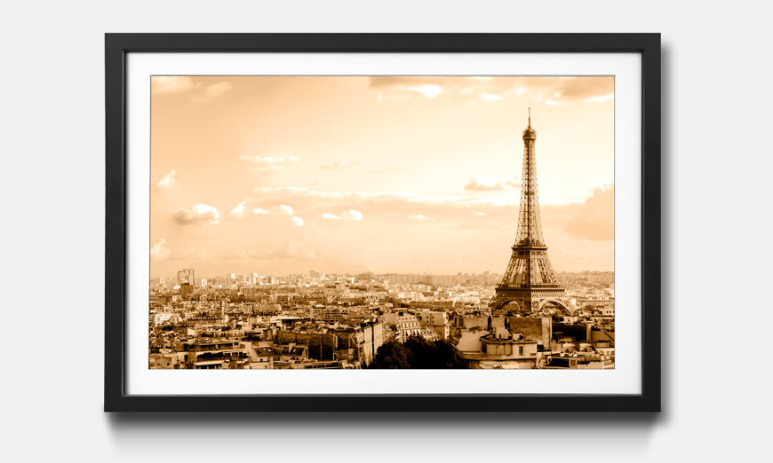 The framed art print Paris Skyline