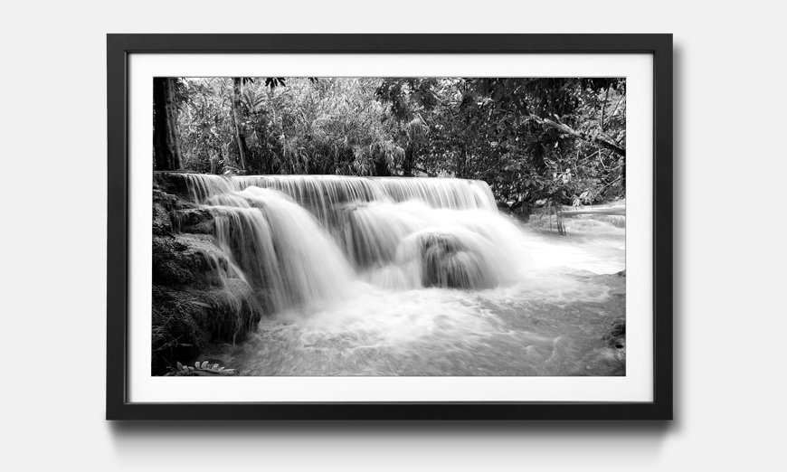 The framed art print Waterfall in the Jungle