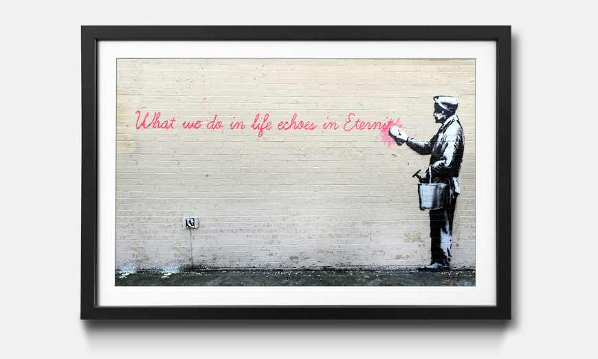 The framed picture Banksy No 17