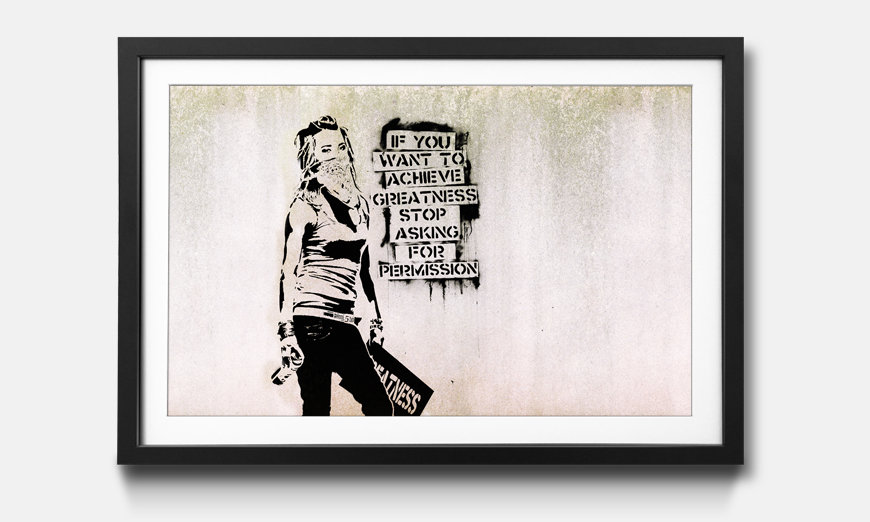 The framed picture Banksy No 7