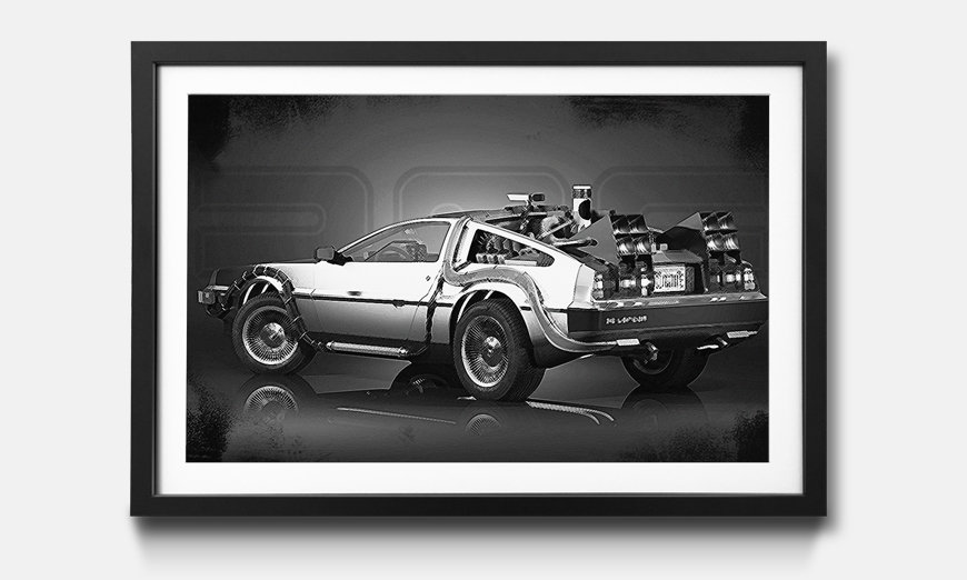 The framed picture DeLorean