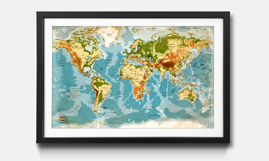 The framed print Dirty Map