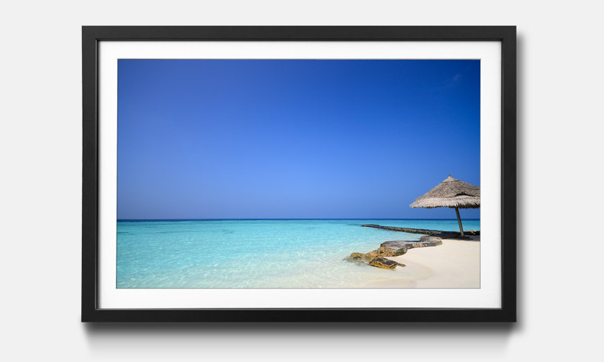 The framed print Maldives Beach