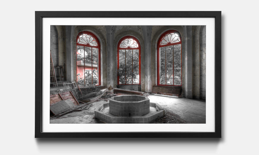 The framed print Red Window