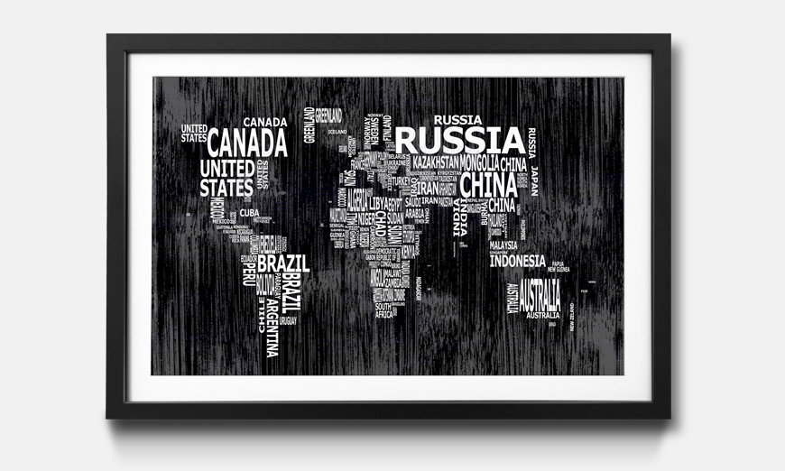 The framed print Worldmap No 13
