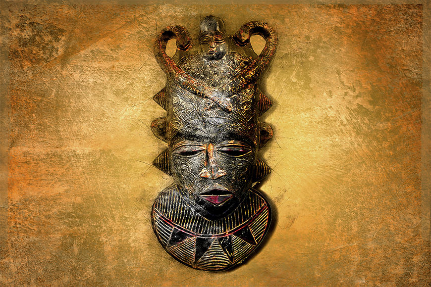 Photo wallpaper African Mask