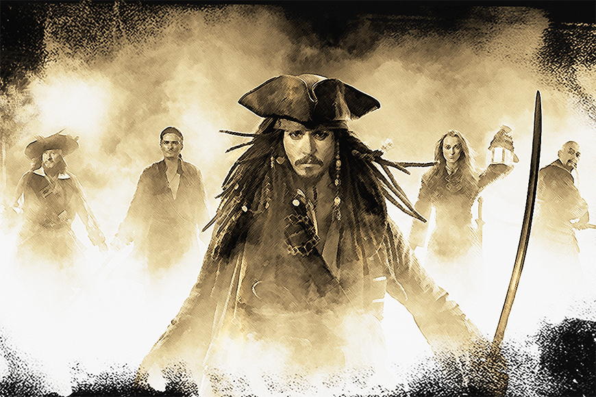 Photo wallpaper Jack Sparrow from 120x80cm