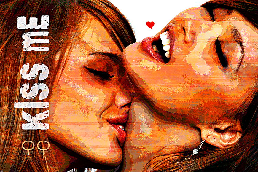 Photo wallpaper Kiss Me from 120x80cm