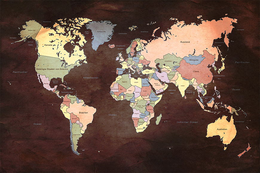Wallpaper Old Worldmap 2 from 120x80cm