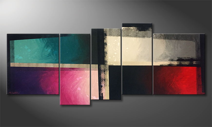 Canvas painting Abstract Sinking 190x80cm