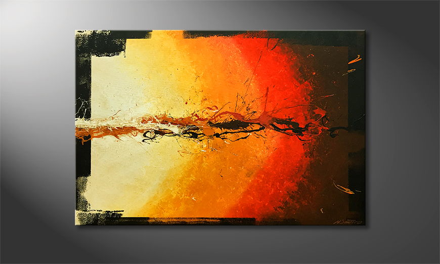 Canvas painting Bonfire 120x80cm
