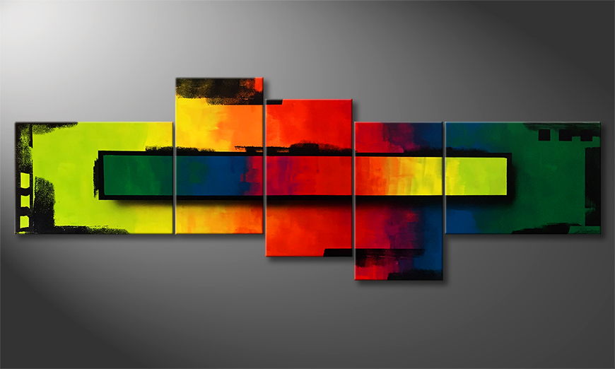 Canvas painting Color Blocking 260x90cm