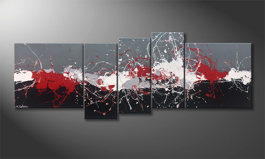 Canvas painting Emotional Blast 210x80cm