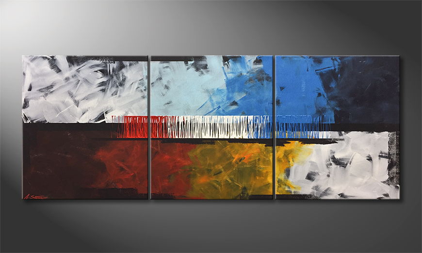 Canvas painting Fire And Ice 180x70cm