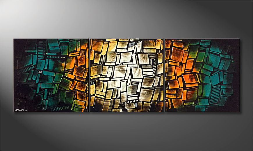 Canvas painting First Light 210x70cm