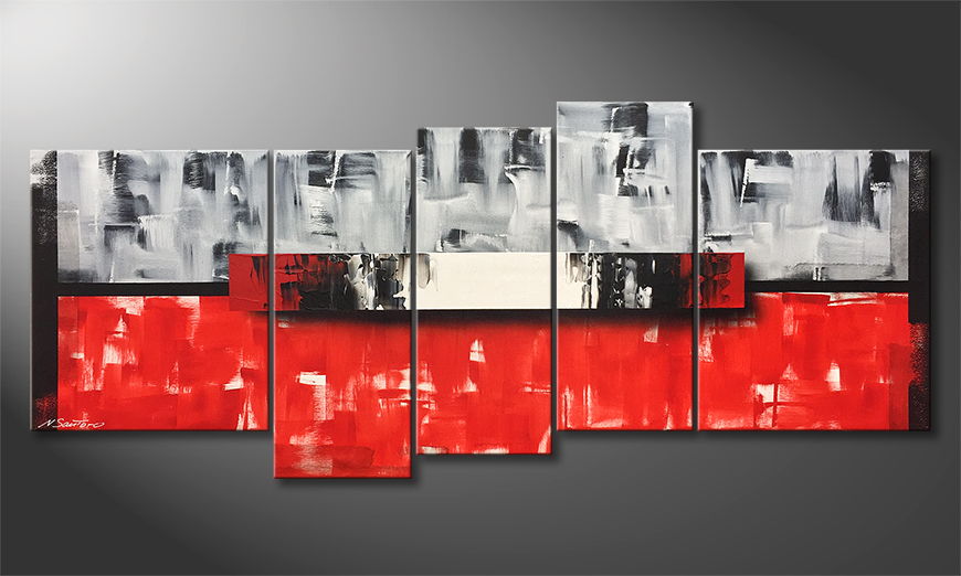 Canvas painting Glowing Contrast 190x80cm