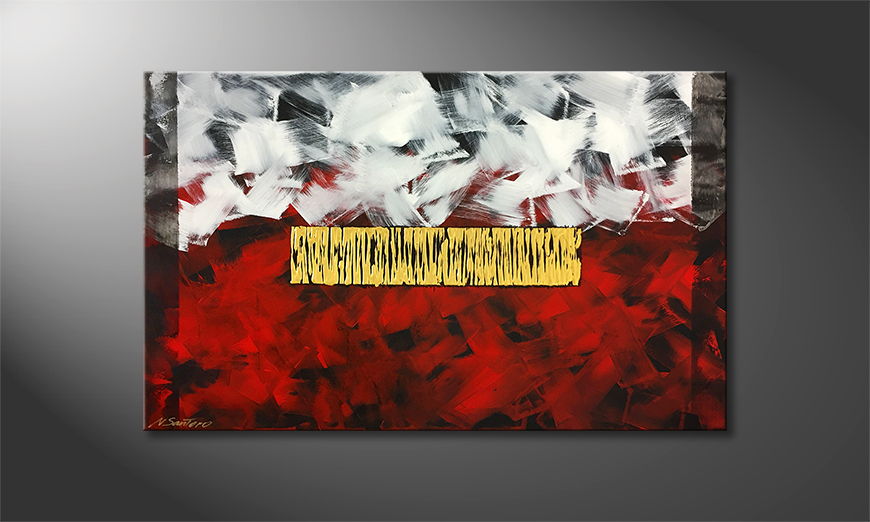 Canvas painting Gold Between 120x75cm