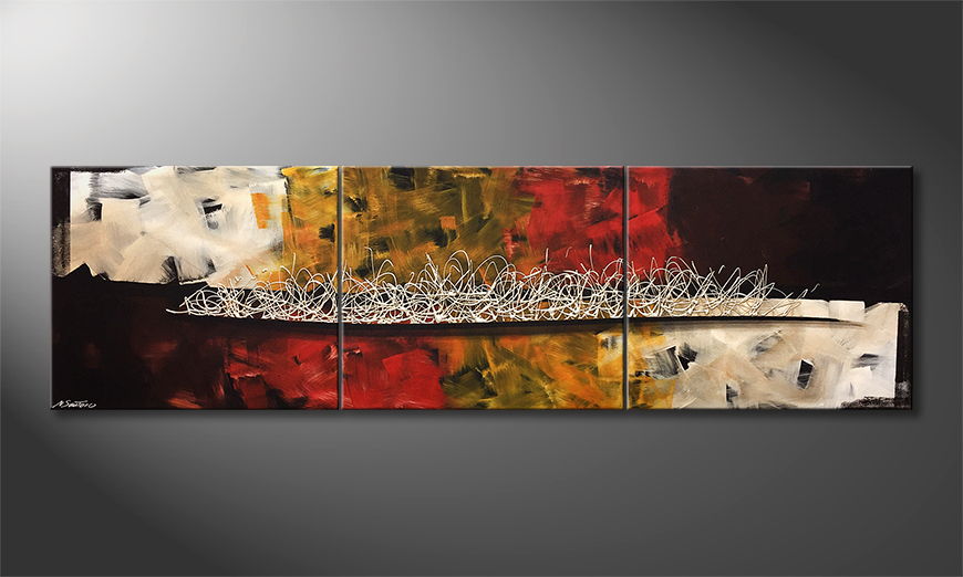 Canvas painting Inflammable 240x70cm