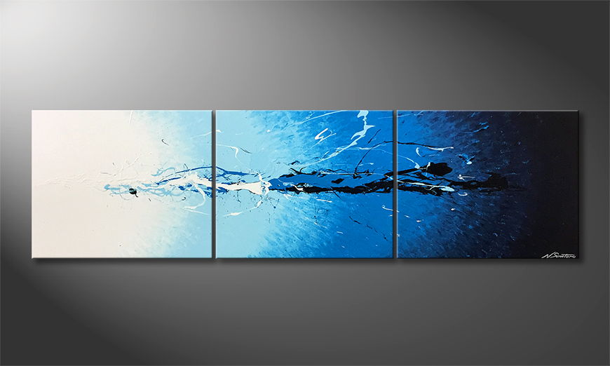 Canvas painting Open Water 180x50cm