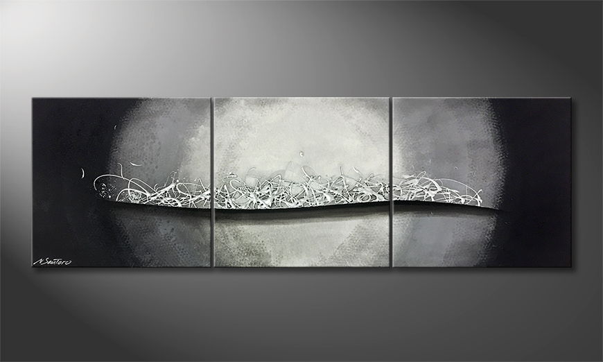Canvas painting Silver Moonlight 180x60cm