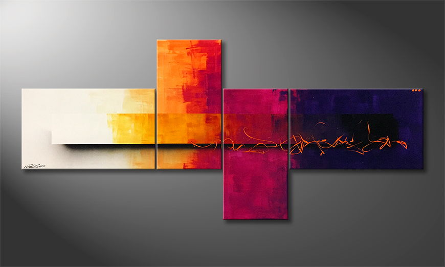Canvas painting Transition 240x110cm