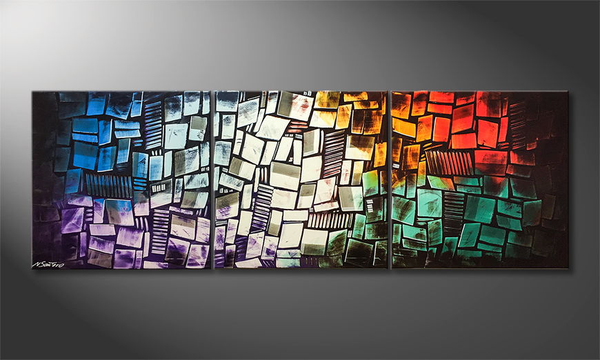 Canvas painting United 210x70cm