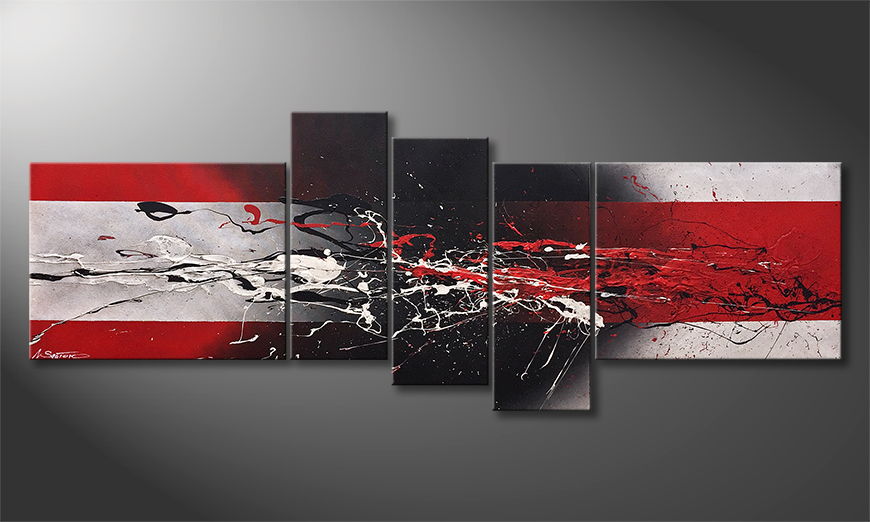 Hand painted painting Bundled Force 160x60cm