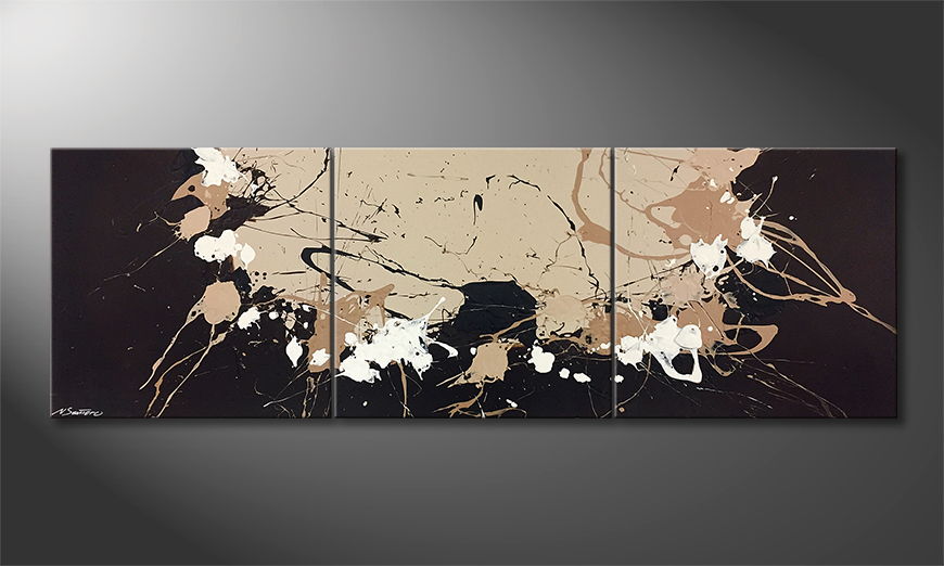 Hand painted painting Cappuchino Fusion 210x70cm