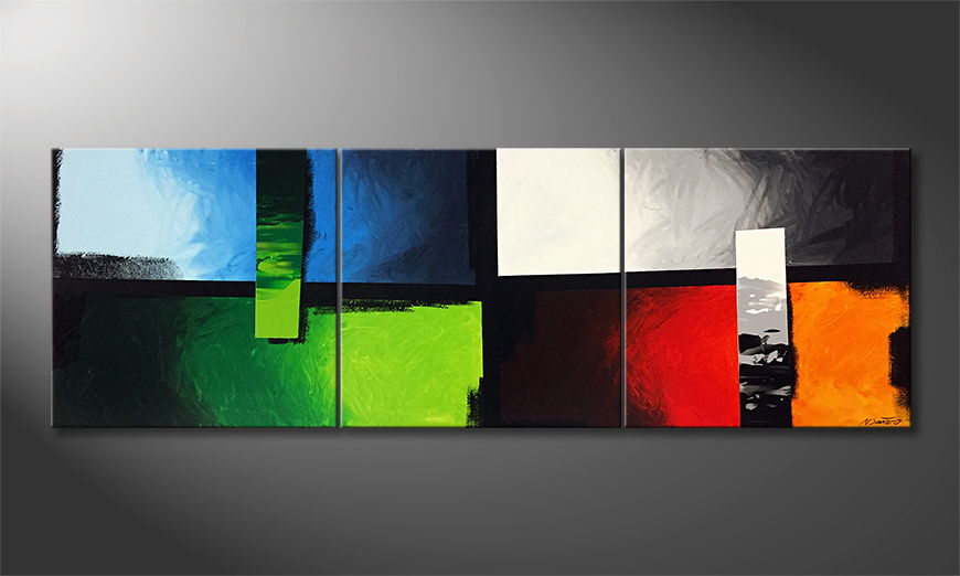Hand painted painting Coloerless Area 210x70cm