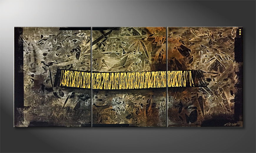 Hand painted painting Depth Of Chaos 180x70cm