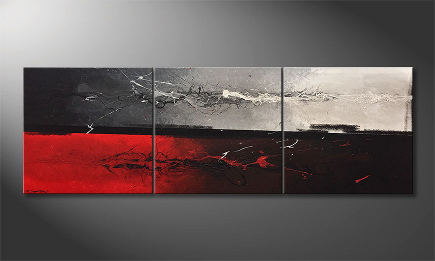 Hand painted painting Different Acting 210x70cm