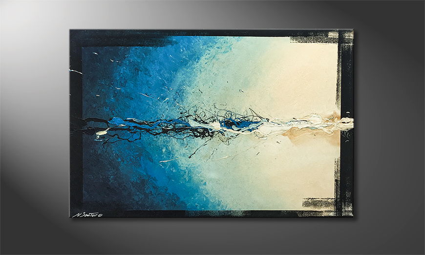 Hand painted painting Energy Of Water 120x80cm